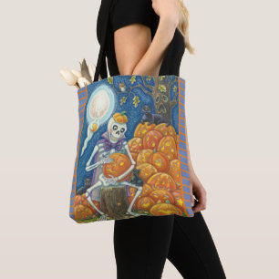 BOLSA TOTE ESQUELETO, GATOS NEGROS, SACO DE OMBRA