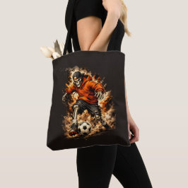Bolsa Tote Esqueleto Jogador de Futebol Streetwear Cartoon –