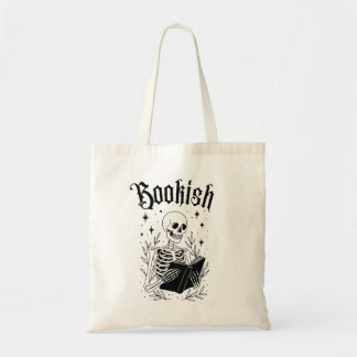 Bolsa Tote Esqueleto Literário Halloween Leitura Gótica
