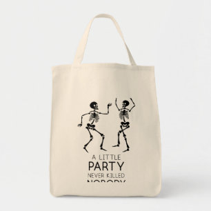 Bolsa Tote Esqueletos de dança do Halloween contemporâneo