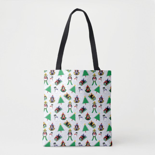 Bolsa Tote Esqui de pinguim de Natal (Frente)