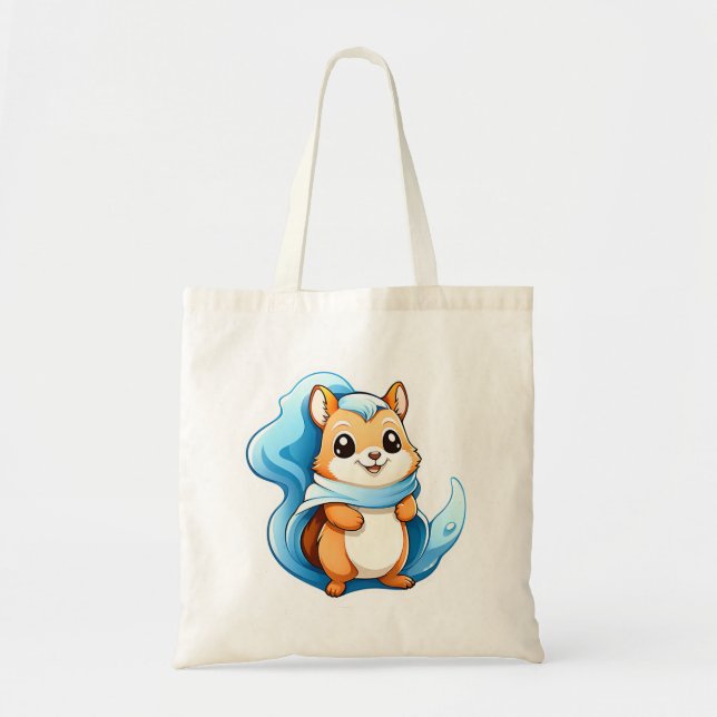 Bolsa Tote Esquilo animal adorável (Frente)