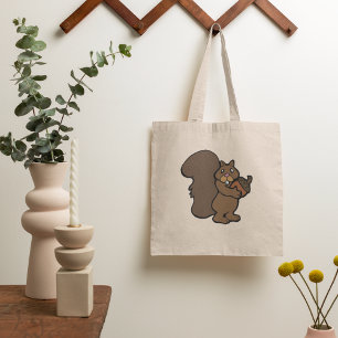 Bolsa Tote Esquilo Com Uma Bolota