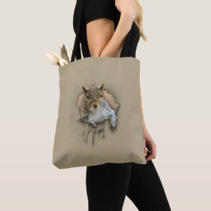 Bolsa Tote Esquilo de Camisa Estampado