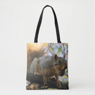 Bolsa Tote Esquilo Dupla Face Fofa