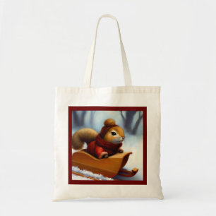 Bolsa Tote Esquilo Em Um Sleigh