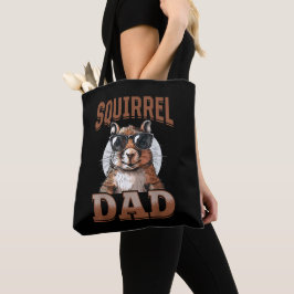 Bolsa Tote Esquilo Engraçado Pai Esquilo Animal