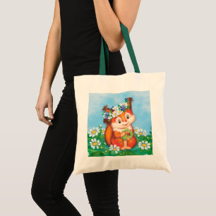 Bolsa Tote esquilo laranja