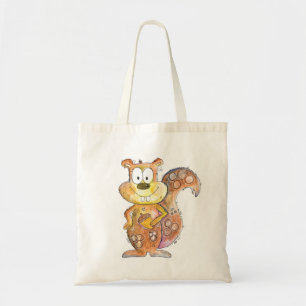Bolsa Tote Esquilo Marrom Branco Bonito
