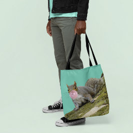 Bolsa Tote Esquilo soprando uma bolha de Bublegum