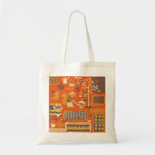 Bolsa Tote Esquilos de Jardim: Cena de Animais Whimsical