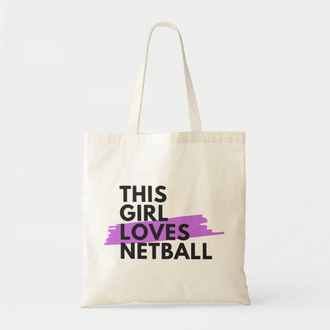 Bolsa Tote Essa garota ama o netball (Frente)