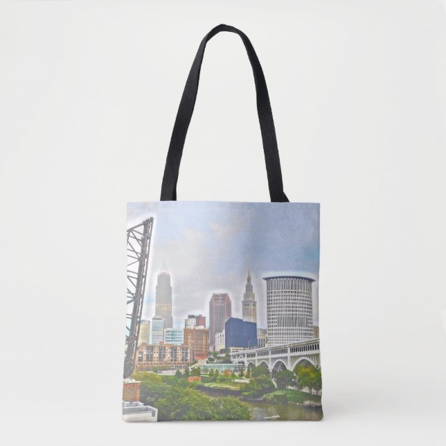 Bolsa Tote Essência da sacola de Cleveland OH (Frente)