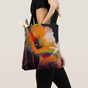 Bolsa Tote Essência do Jardim – Expressão Floral Abstrata