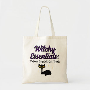 Bolsa Tote Essenciais de Bruxa, Gato Preto