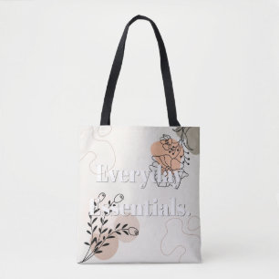 Bolsa Tote 'Essenciais Diários' Floral minimalista no ombro