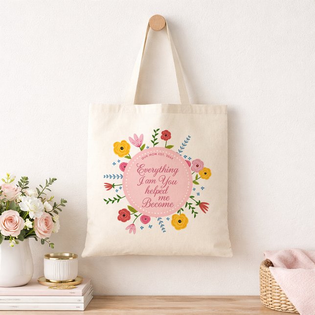 Bolsa Tote Est Mamãe Personalizada Presente Signif (Mom Keepsake Gift)