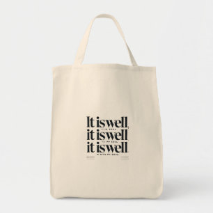 Bolsa Tote "Está Bem Com Minha Alma" Tote Bag - Inspiracional