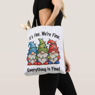 Bolsa Tote Está bem, estamos bem. Está tudo bem, Gnomo Xmas