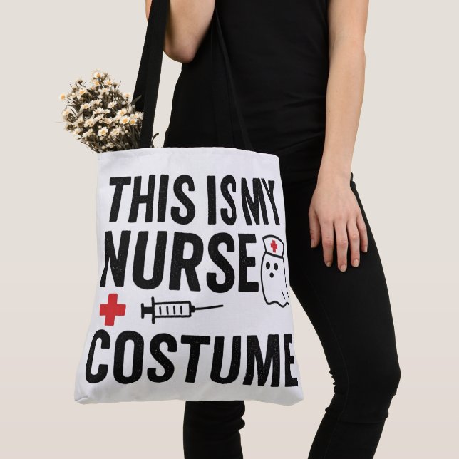 Bolsa Tote Esta É A Minha Enfermeira Figurina De Halloween (Close Up)