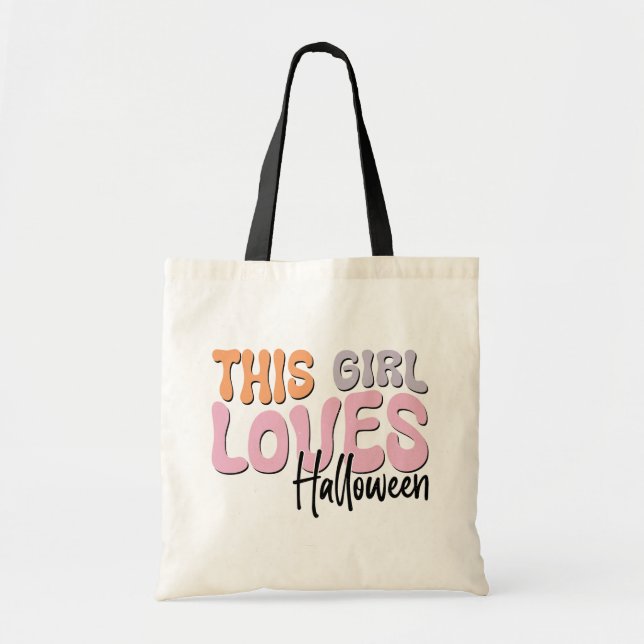 Bolsa Tote Esta Menina Adora Halloween (Frente)