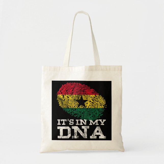 Bolsa Tote Está no meu DNA Ghanaian Oferece Raízes Africanas  (Frente)