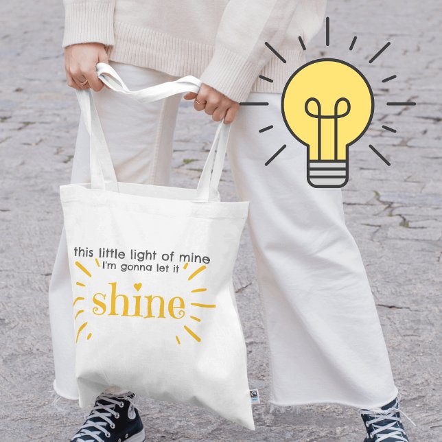 Bolsa Tote Esta pequena luz minha, Matthew 5 16 (Criador carregado)