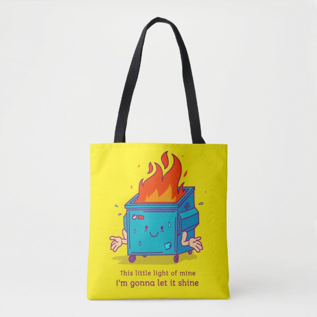Bolsa Tote Esta Pequena Luz: Saco De Bombeiros De Lixo (Frente)