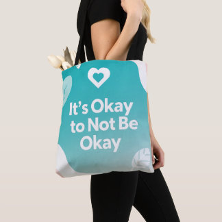 Bolsa Tote Está Tudo Bem Não Estar Bem – Saco para Saúde Ment