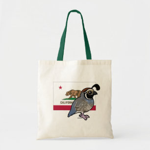 Bolsa Tote Estado Birdorable: Codorniz de Califórnia
