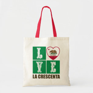 Bolsa Tote Estado da Califórnia Flag Heart La Crescenta