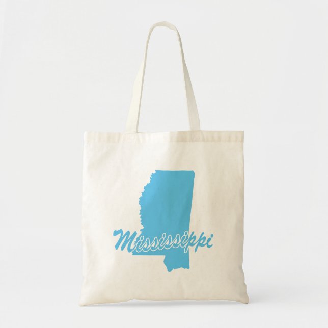 Bolsa Tote Estado da Forma do Mississippi (Frente)