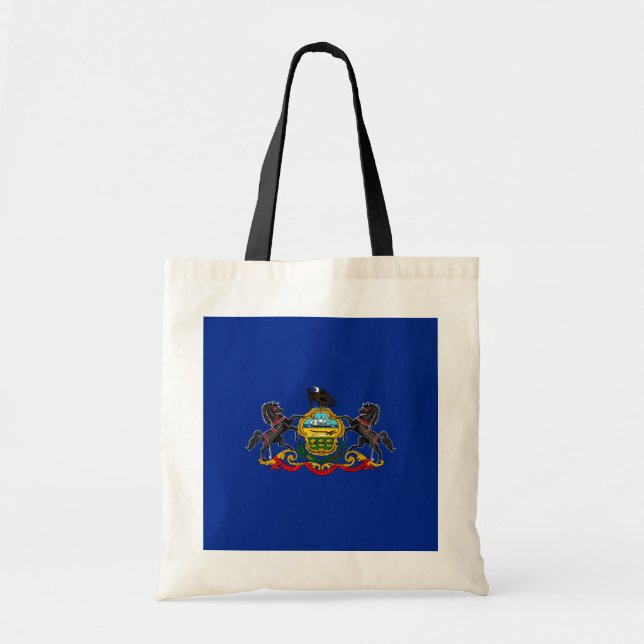 Bolsa Tote Estado da Pensilvânia Flag Design (Frente)