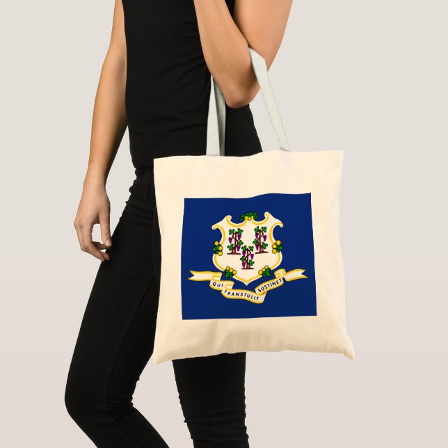 Bolsa Tote Estado de bandeira do Connecticut (Frente (produto))