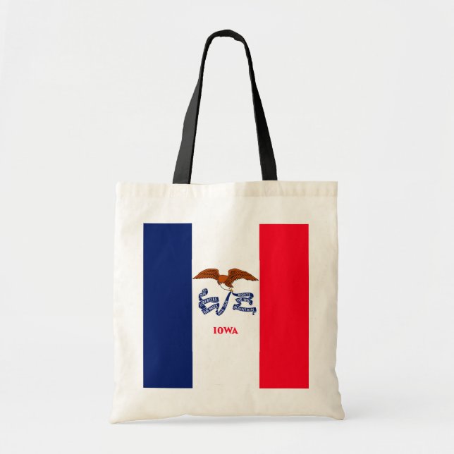 Bolsa Tote Estado de Iowa Flag Design (Frente)