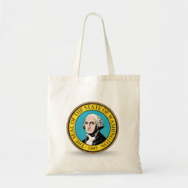 Bolsa Tote Estado de Washington Flag Selo Tote Bag