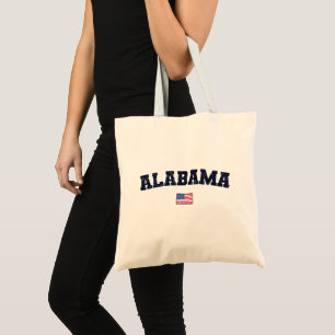 Bolsa Tote Estado do Alabama, EUA, Flag Vintage, foi perturba