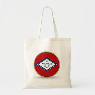 Bolsa Tote Estado do Arkansas Flag Selo Tote Bag