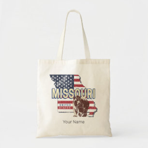 Bolsa Tote Estado do Missouri United States Retro Map Vintage