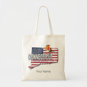 Bolsa Tote Estado unido do Connecticut mapeamento de estado r