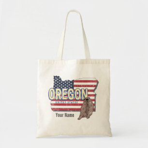 Bolsa Tote Estados Unidos do Oregon Mapa Retroativo dos EUA S
