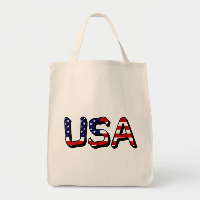 Bolsa Tote Estados Unidos sobrepostos na US Flag gtt (Frente)