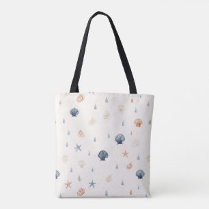 Bolsa Tote Estaleiro de Seashell — Padrão sem costura