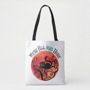 Bolsa Tote Estamos todos loucos aqui - Cheshire Cat