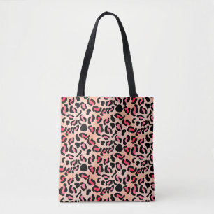 Bolsa Tote Estampa Animal de Padrão de Leopardo Moderno
