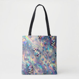 Bolsa Tote Estampa de Leopardo Girly Posh Opal