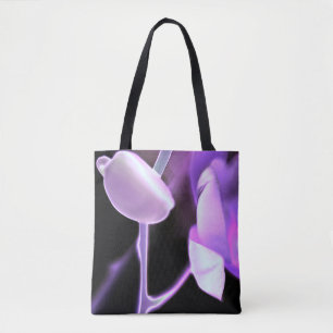 Bolsa Tote Estampa Orquídea Brilhante