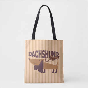 Bolsa Tote Estampa Total Dachshund Mamãe