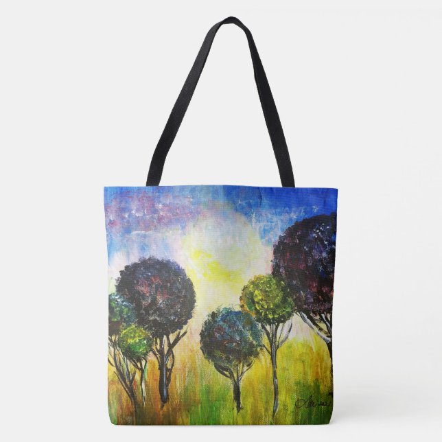 Bolsa Tote Estampa Total Floresta Caprichosa  (Frente)