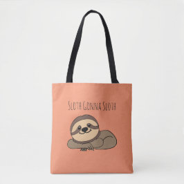 Bolsa Tote Estampada Completa de Preguiça